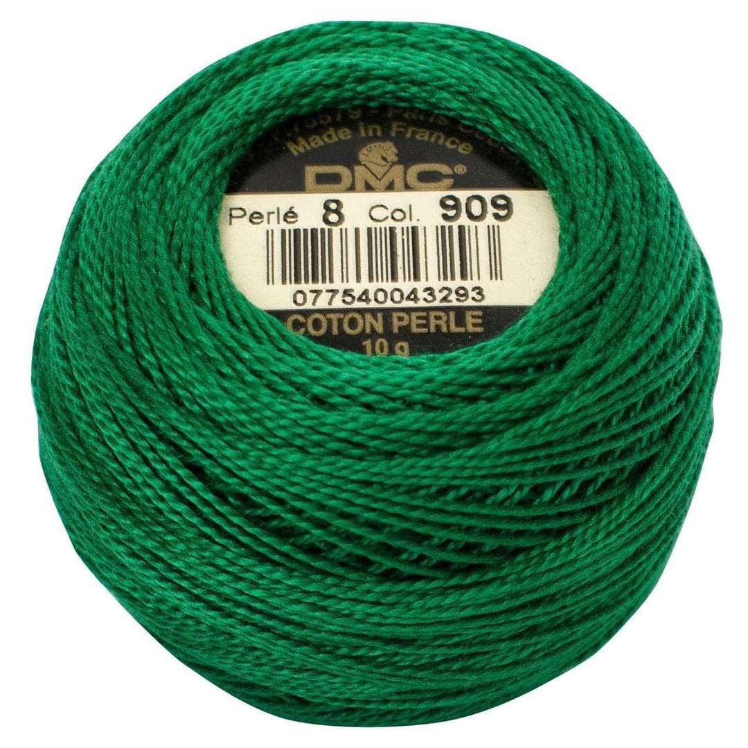 Size 8 Pearl Cotton Ball in Color 909 ~ Very Dark Emerald Green