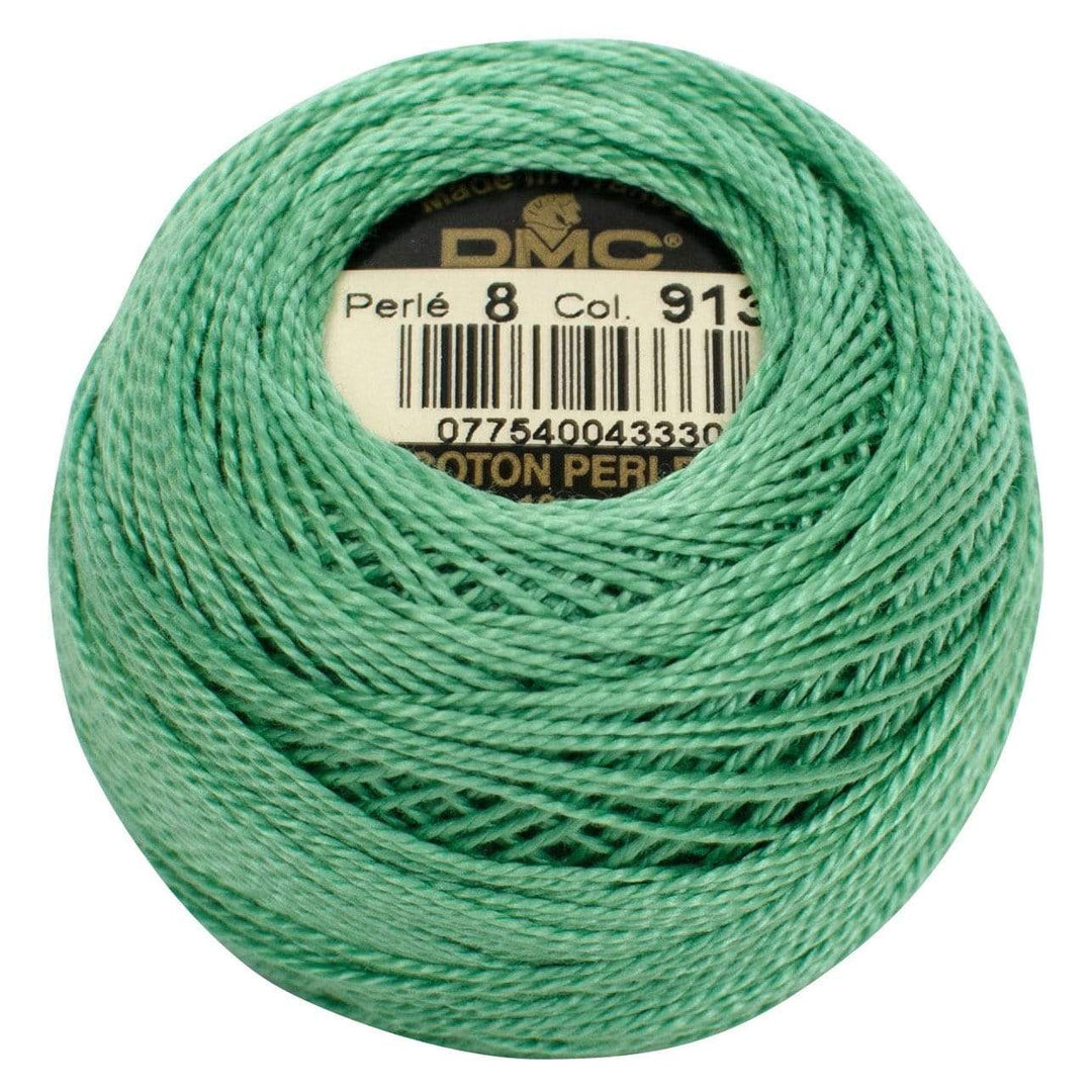 Size 8 Pearl Cotton Ball in Color 913 ~ Medium Nile Green