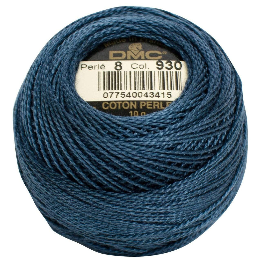 Size 8 Pearl Cotton Ball in Color 930 ~ Dark Antique Blue