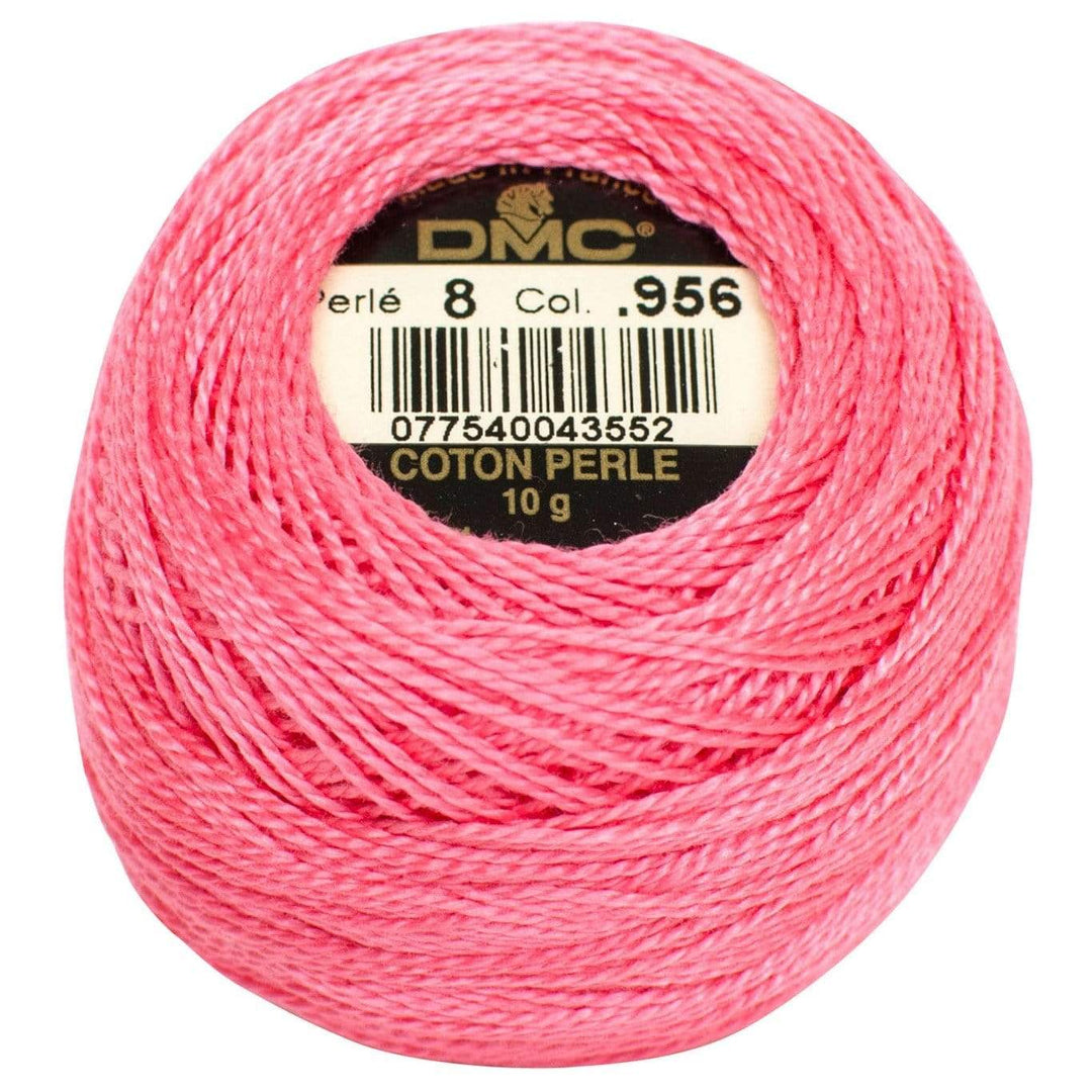 Size 8 Pearl Cotton Ball in Color 956 ~ Geranium