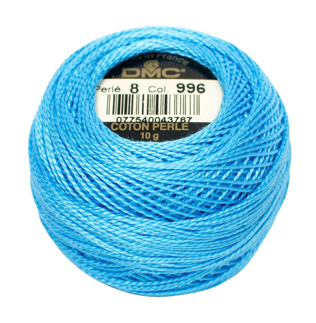 Size 8 Pearl Cotton Ball in Color 996 ~ Medium Electric Blue