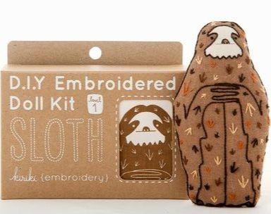 Sloth Embroidery Kit from Kiriki
