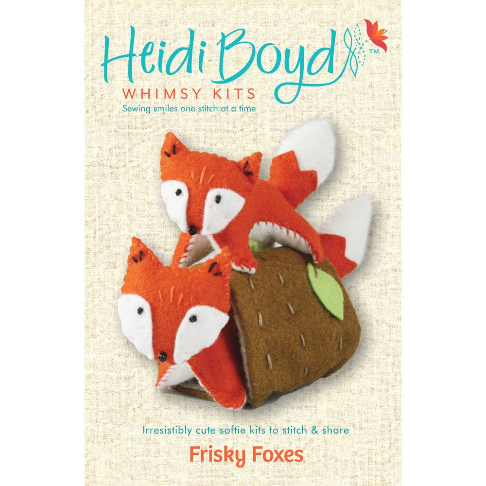 Small Whimsy Softie Kit - Frisky Foxes - Heidi Boyd