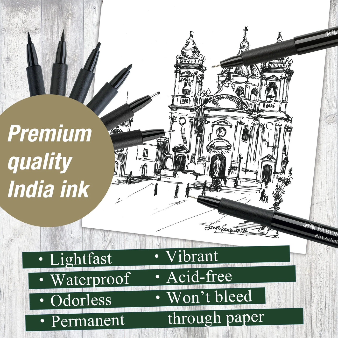 Soft Brush Pitt Artist Pen from Faber Castell - 274 Warm Grey V