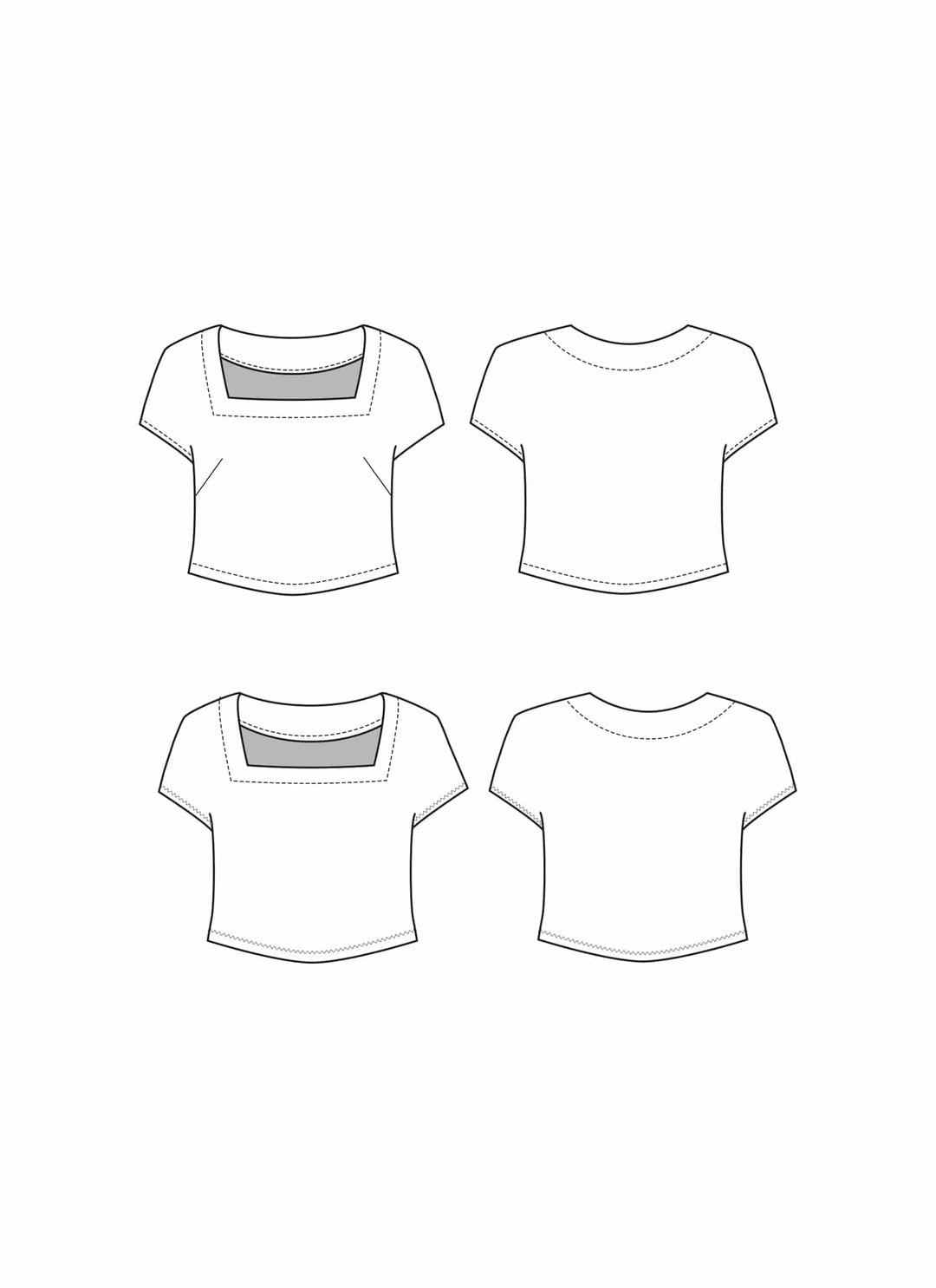 Square Neck Top - Friday Pattern Company - Sizes XS-7X