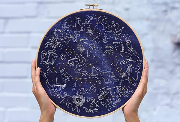 Star Map Embroidery Kit - Constellation Series from Kiriki