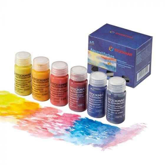 Stockmar Watercolor Paint Set - Set of Six Colors in 20 ml Bottles