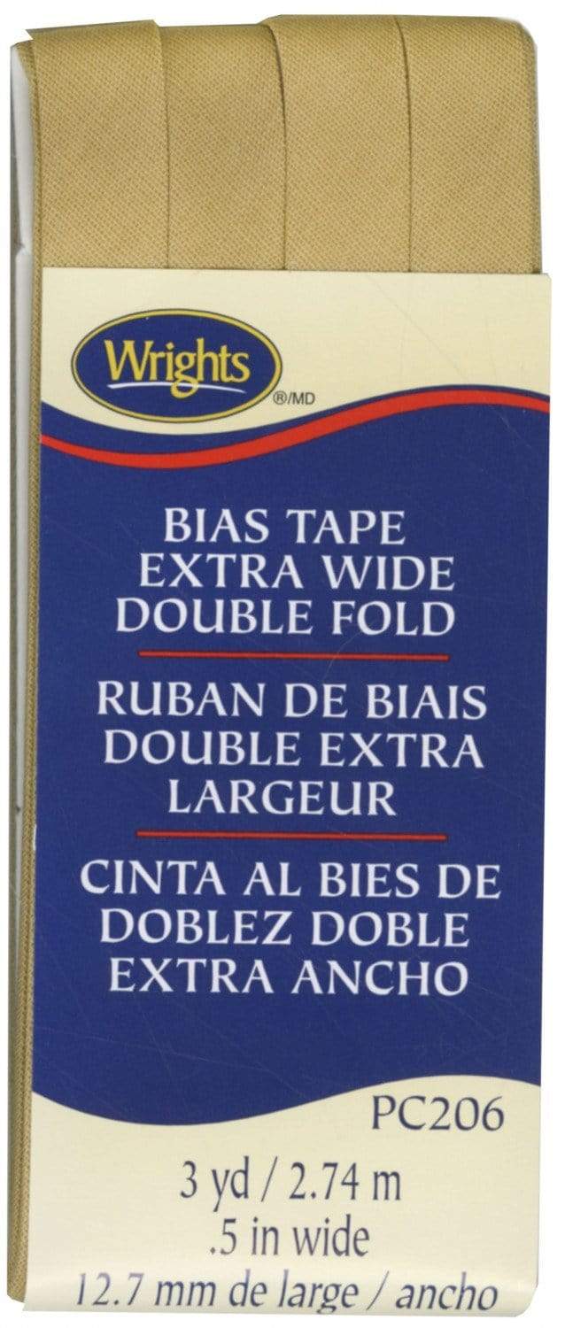 Tan ~ 1/2" Double Fold Bias Tape from Wrights