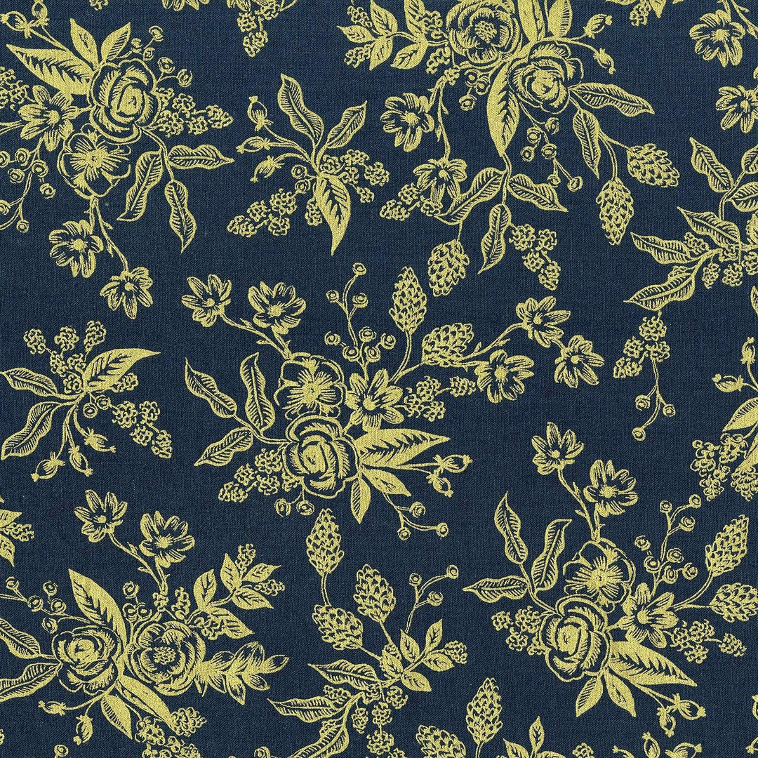 Toile in Navy Metallic ~ English Garden by Rifle Paper Co.