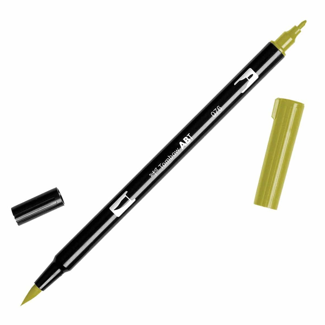 Tombow Dual Brush Pen - 076 Green Ochre