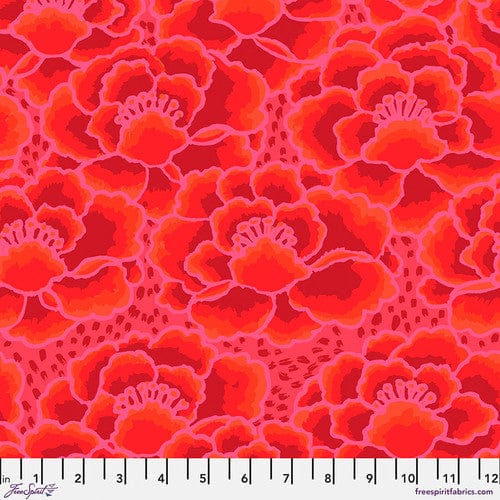 Tonal Floral in Red - Kaffe Fassett Collective