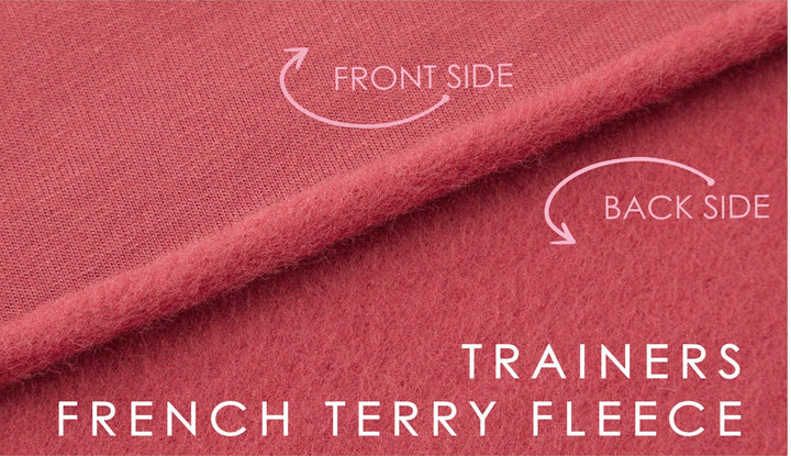 Trainer French Terry Fleece Back Knit in Black