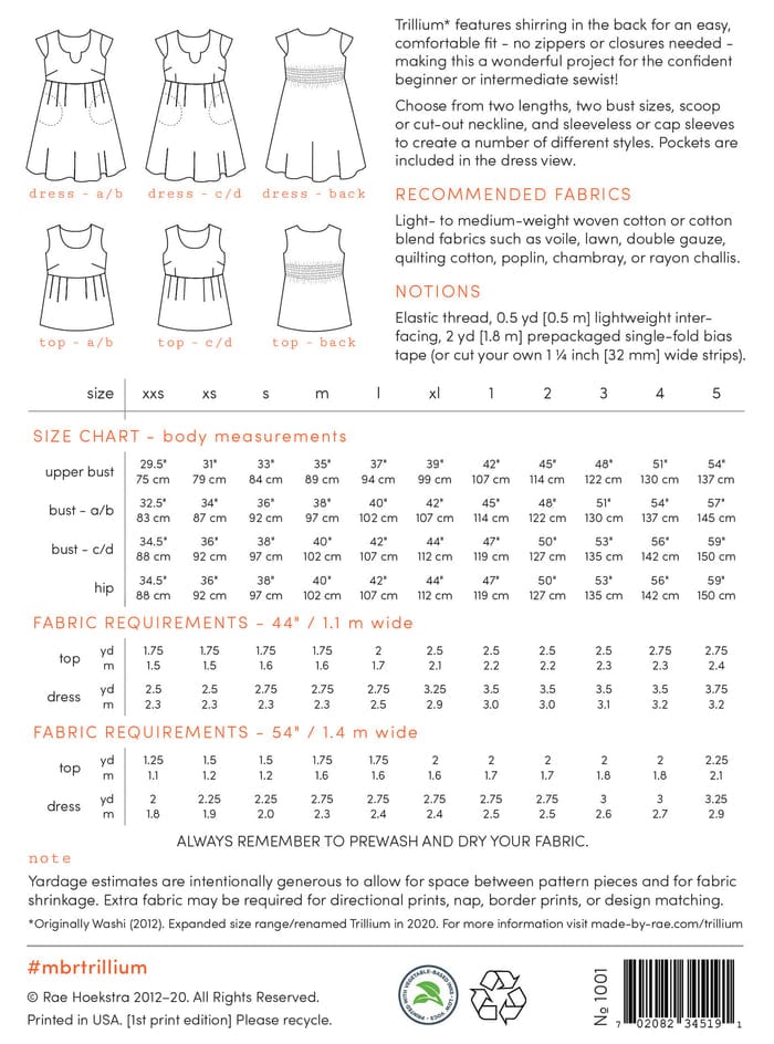 Trillium Dress - Sizes XXS to 5X - Made by Rae