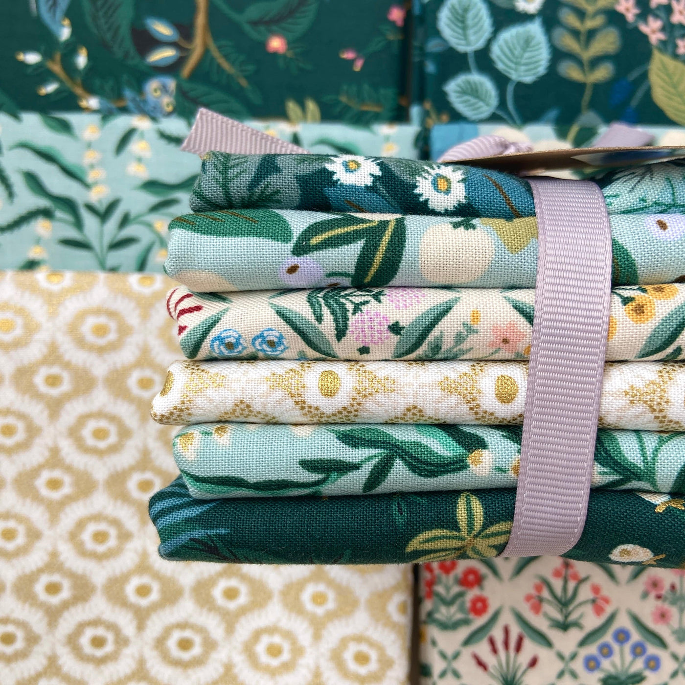 Vintage Garden Collection by Rifle Paper Co. - Dark Greens Fat Quarter Bundle