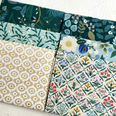 Vintage Garden Collection by Rifle Paper Co. - Dark Greens Fat Quarter Bundle
