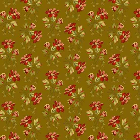 Wildflower in Deep Ochre - Primrose - Laundry Basket Quilts for Andover