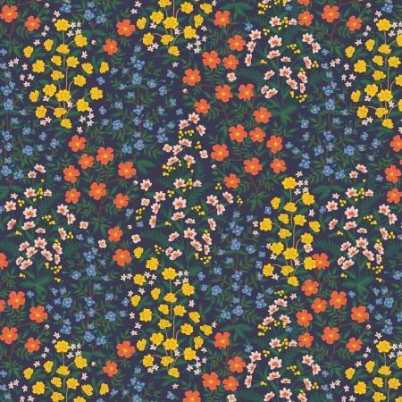 Wildwood Garden - Navy Cotton Fabric ~ Camont Collection by Rifle Paper Co.