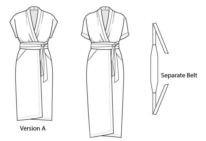 Wildwood Wrap Dress Sizes 00-34 - Sew House Seven