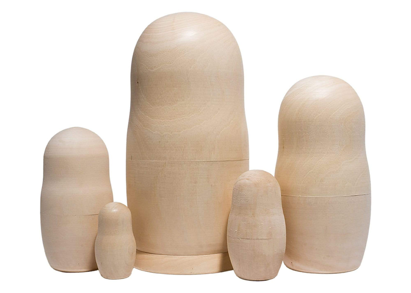 Wooden 6" Blank Nesting Doll Set - 5 pieces