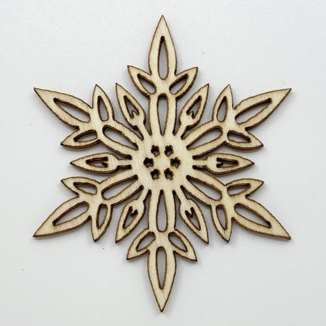 Wooden Snowflake Ornament ~ Style 2 – Fiddlehead Artisan Supply