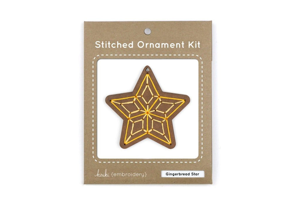 Wooden Star Stitched Ornament Kit from Kiriki