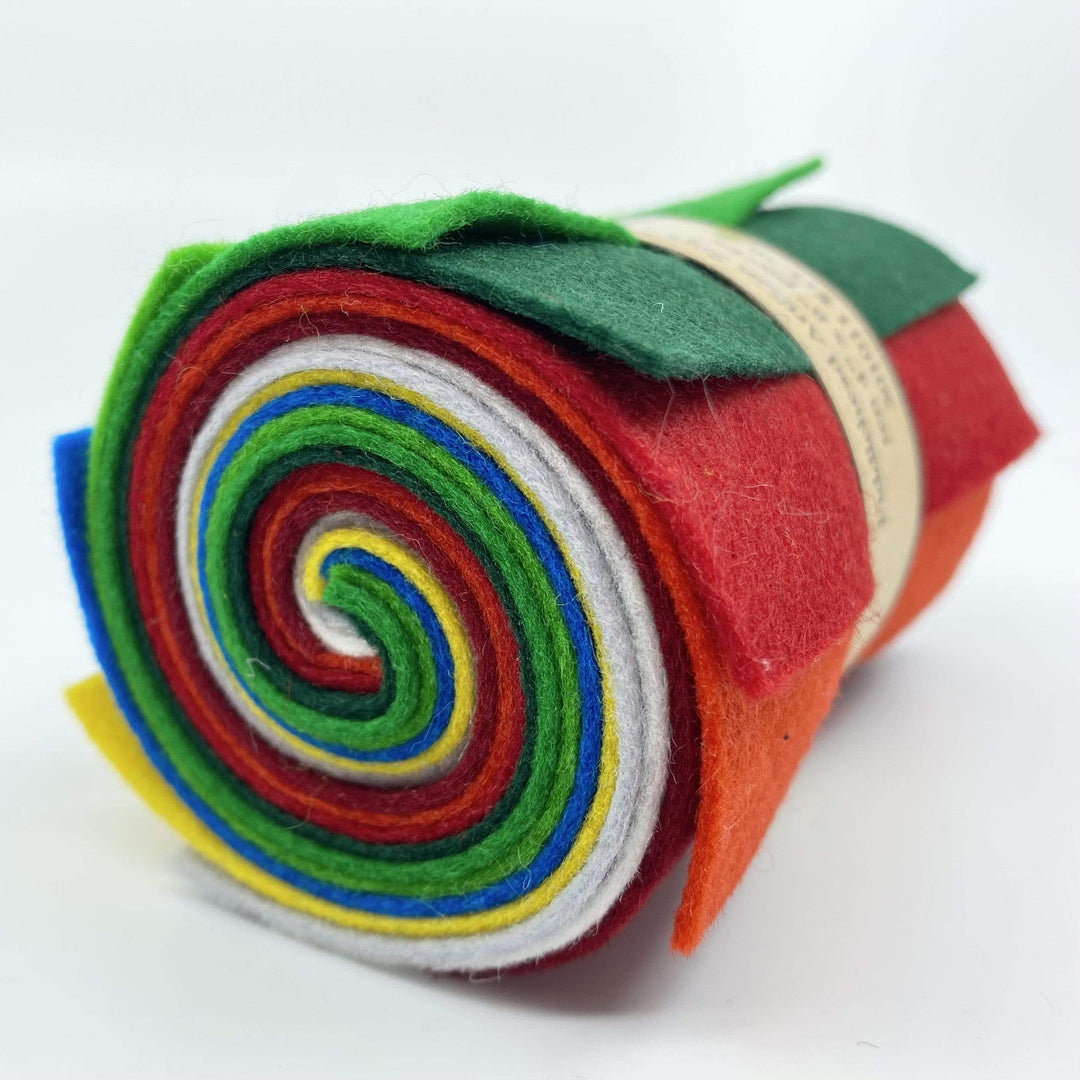 Small Wool Felt Roll - Christmas – Fiddlehead Artisan Supply