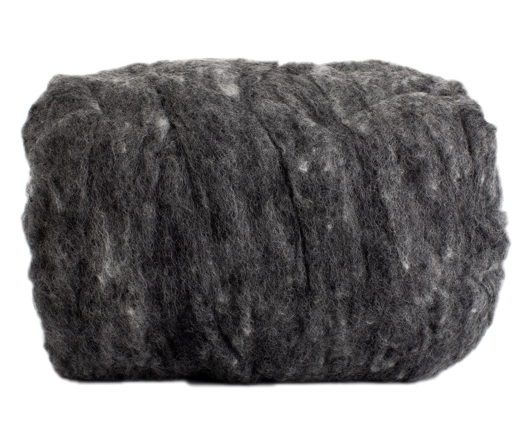 Wool Roving in Charcoal