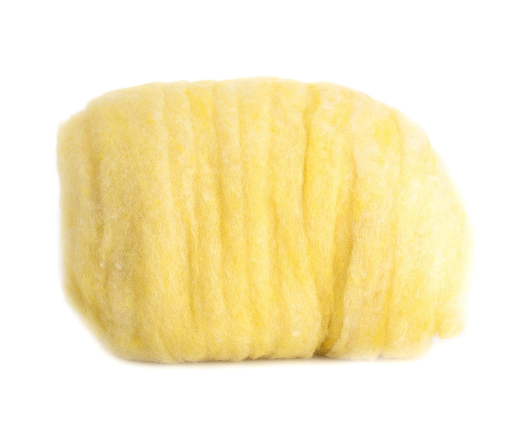 Wool Roving in Cornsilk