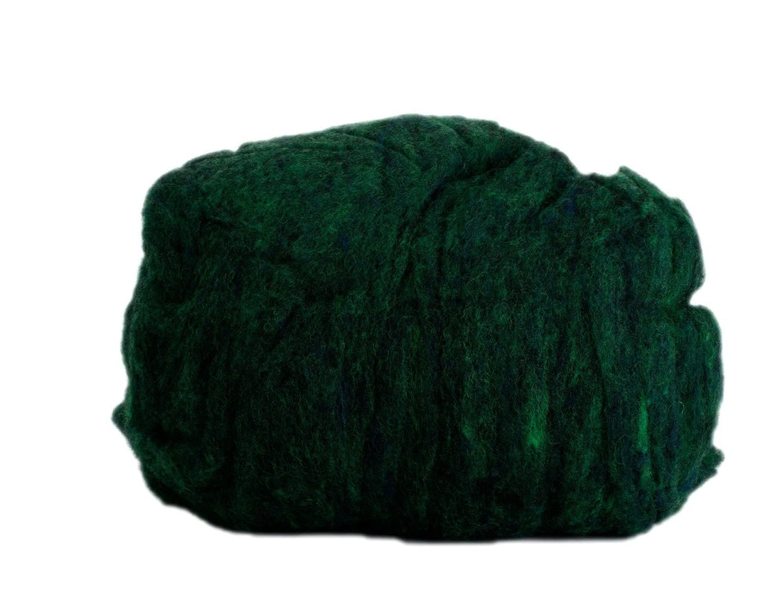 Wool Roving in Evergreen