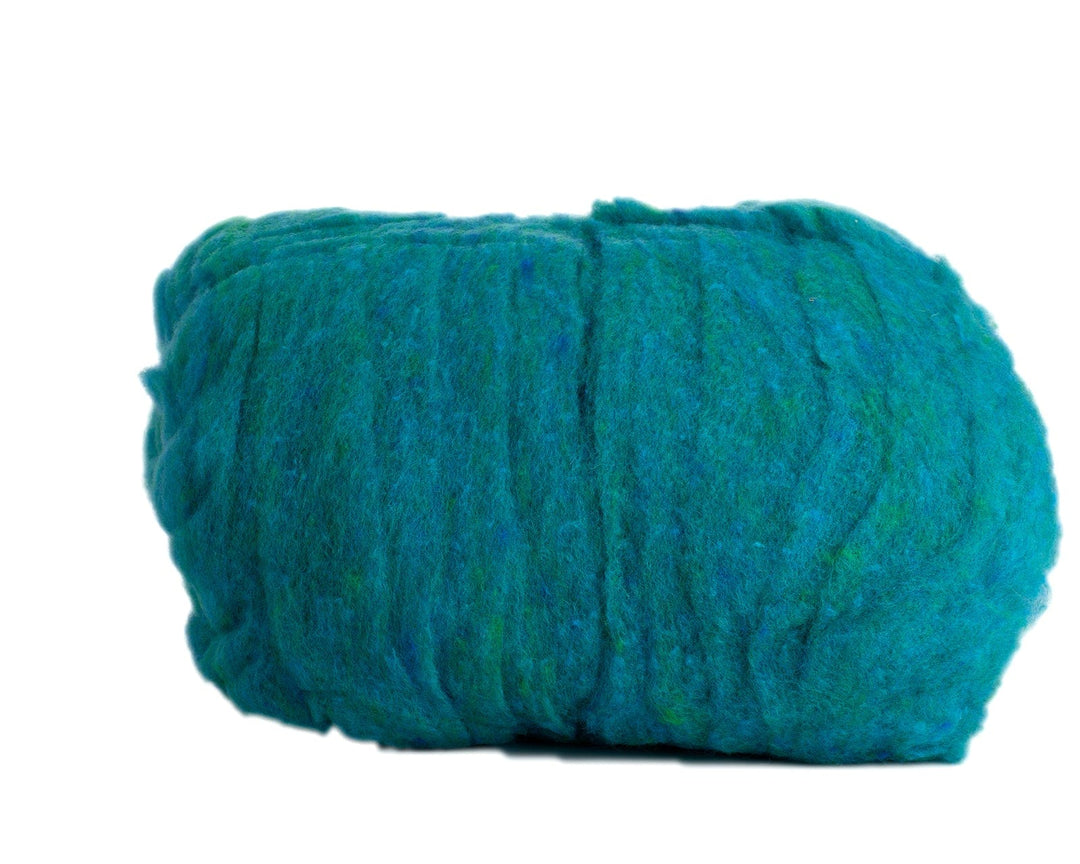 Wool Roving in Peacock