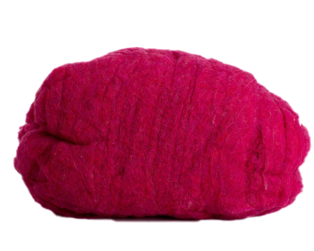 Wool Roving in Raspberry
