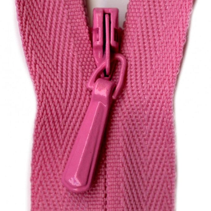 YKK Unique Invisible Zipper in Hot Pink
