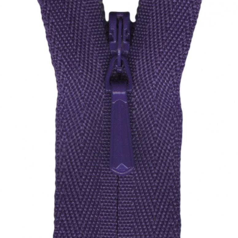 YKK Unique Invisible Zipper in Purple